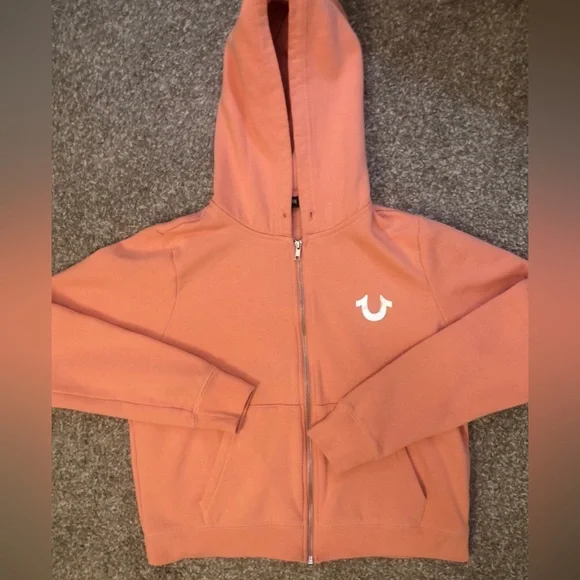 🧡5 for $20🧡 True Religion Orange Zip-Up Hoodie - Picture 8 of 9